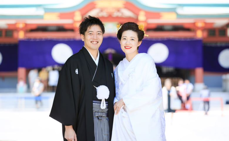 KEN&SACHIE [Kimono & Western-style wedding] An elegant wedding ceremony that you can enjoy at a shrine and a Western-style building